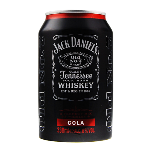 Jack Daniels Black en Cola blik 6%